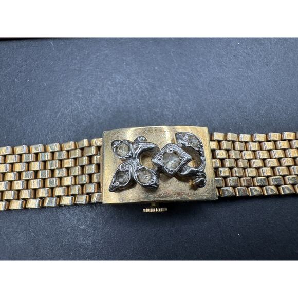 Vtg Bancor Hidden Watch 10K Rolled Gold Plate Back 12K Gold Filled Band w/ Box - Picture 3 of 14